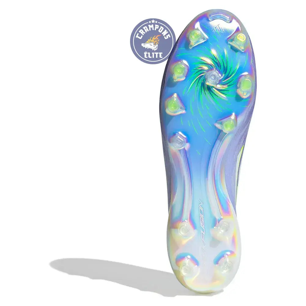 Image of F50 Laceless Sparkfusion Elite Low Cut Laceless FG Radiant Blaze - Violet Tone/Vert/Violet