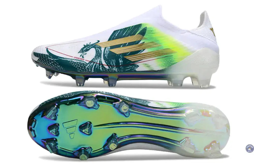 Image of F50 Laceless Spécial Mohamed Salah FG - Blanc/Vert/Doré