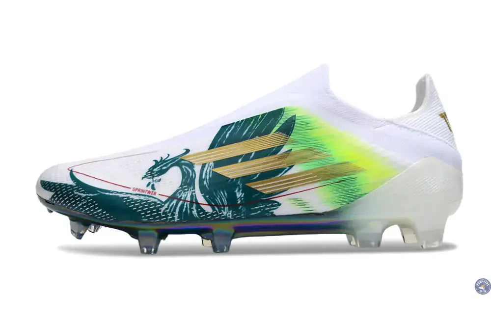 Image of F50 Laceless Spécial Mohamed Salah FG - Blanc/Vert/Doré