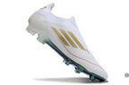 F50 Laceless Spécial Mohamed Salah FG - Blanc/Vert/Doré