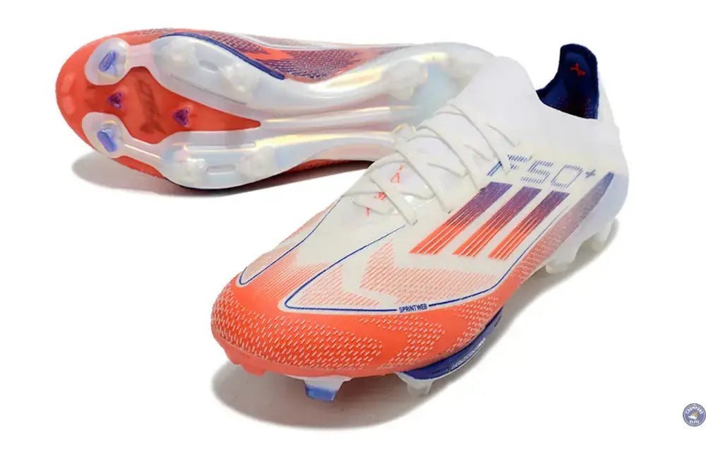 F50 + Lacets FG - Blanc/Bleu/Orange