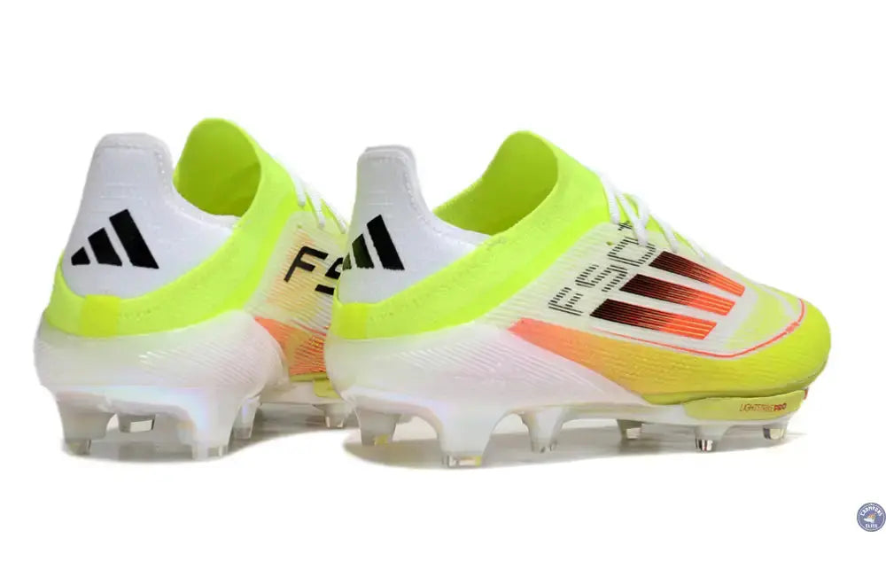 F50 + Lacets FG - Blanc/Jaune Fluo/Orange/noir