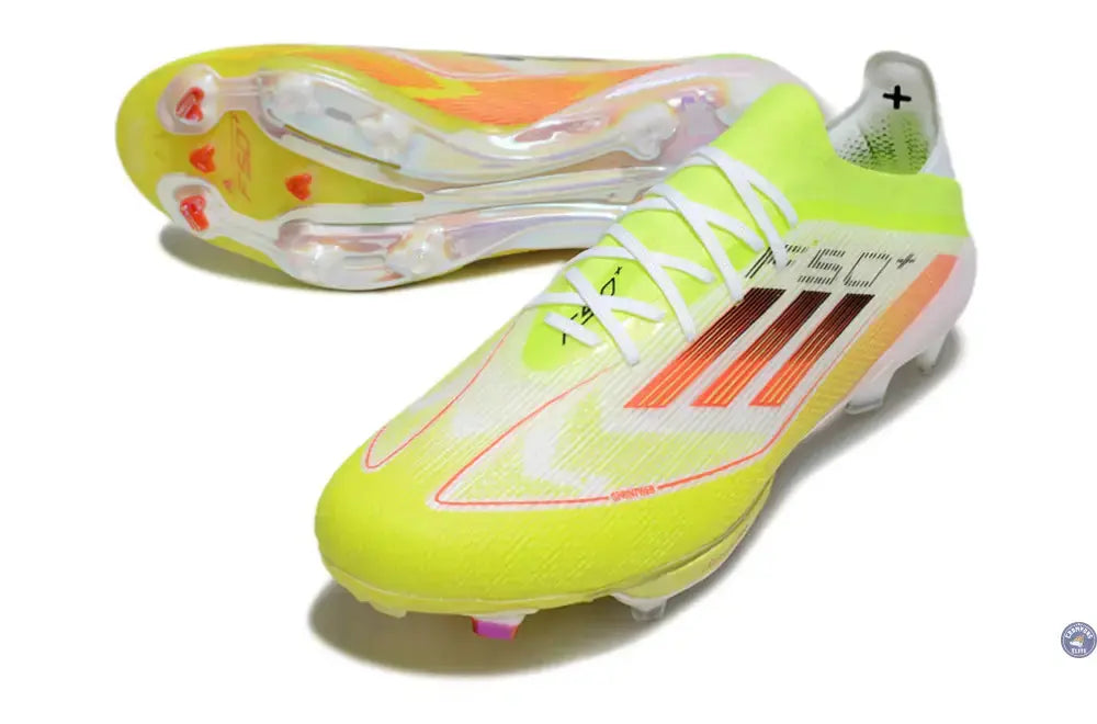 Image of F50 + Lacets FG - Blanc/Jaune Fluo/Orange/noir