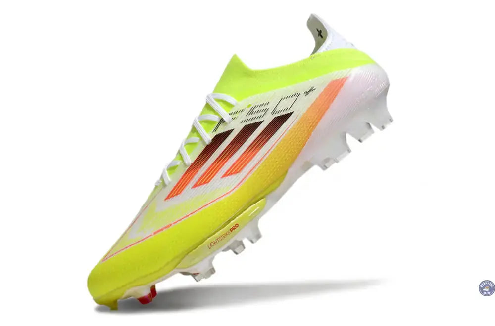 F50 + Lacets FG - Blanc/Jaune Fluo/Orange/noir