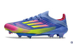 F50 + Lacets FG Celestial Victory - Blue Fusion/Vert/Rose
