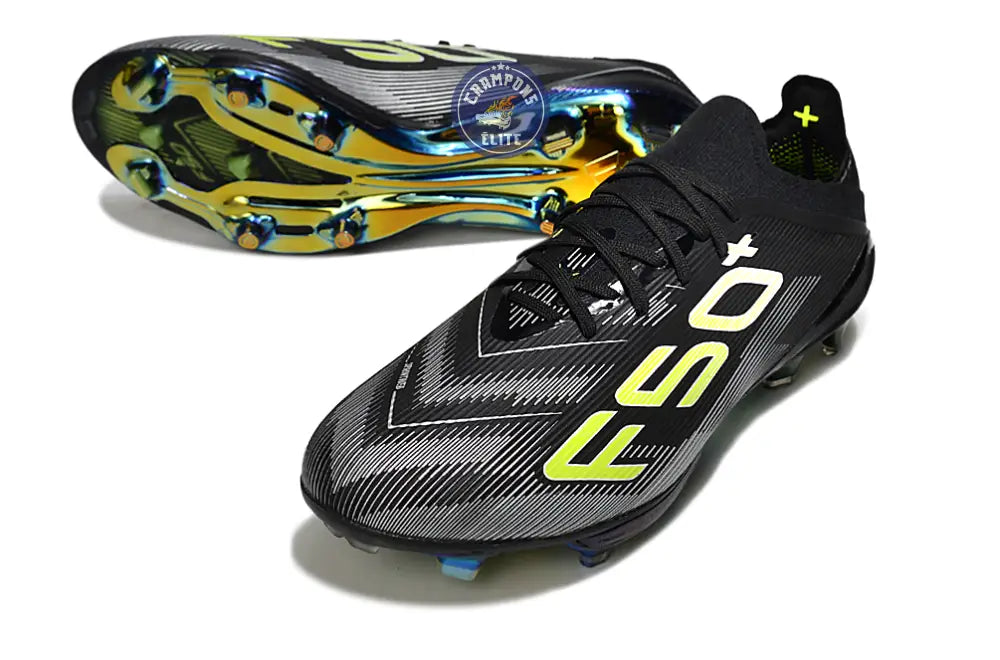 Image of F50 + Lacets FG - Noir/Jaune Fluo/Blanc/Bleu
