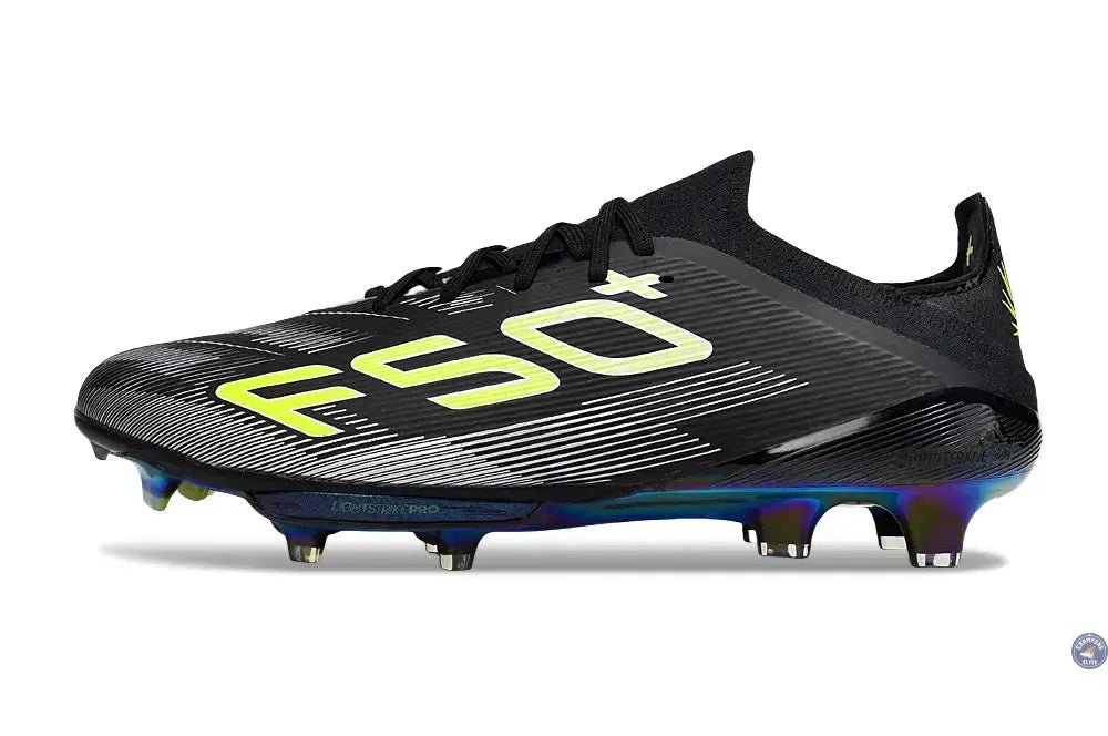 F50 + Lacets FG - Noir/Jaune Fluo/Blanc/Bleu