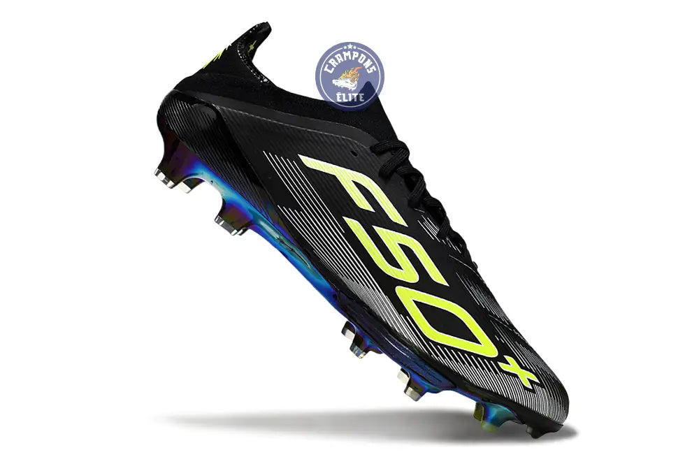 F50 + Lacets FG - Noir/Jaune Fluo/Blanc/Bleu