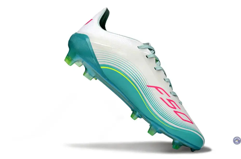 F50 Lacets FG Messi - Turquoise/Blanc/Rose