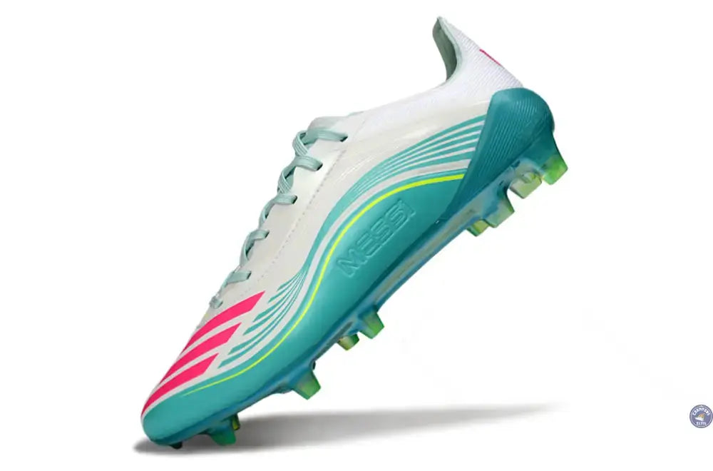 Image of F50 Lacets FG Messi - Turquoise/Blanc/Rose