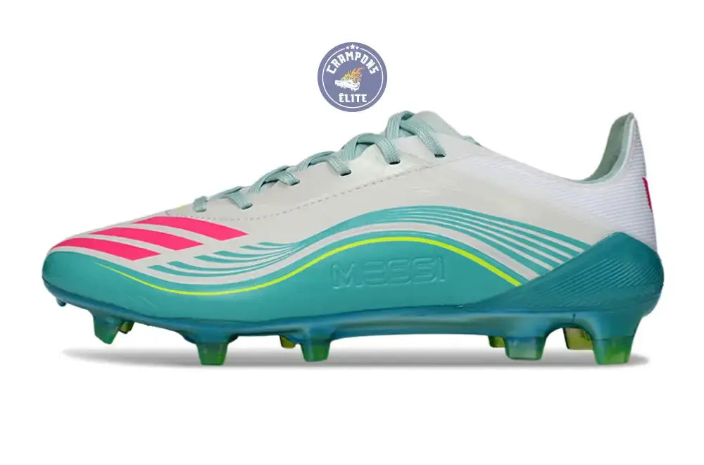 Image of F50 Lacets FG Messi - Turquoise/Blanc/Rose