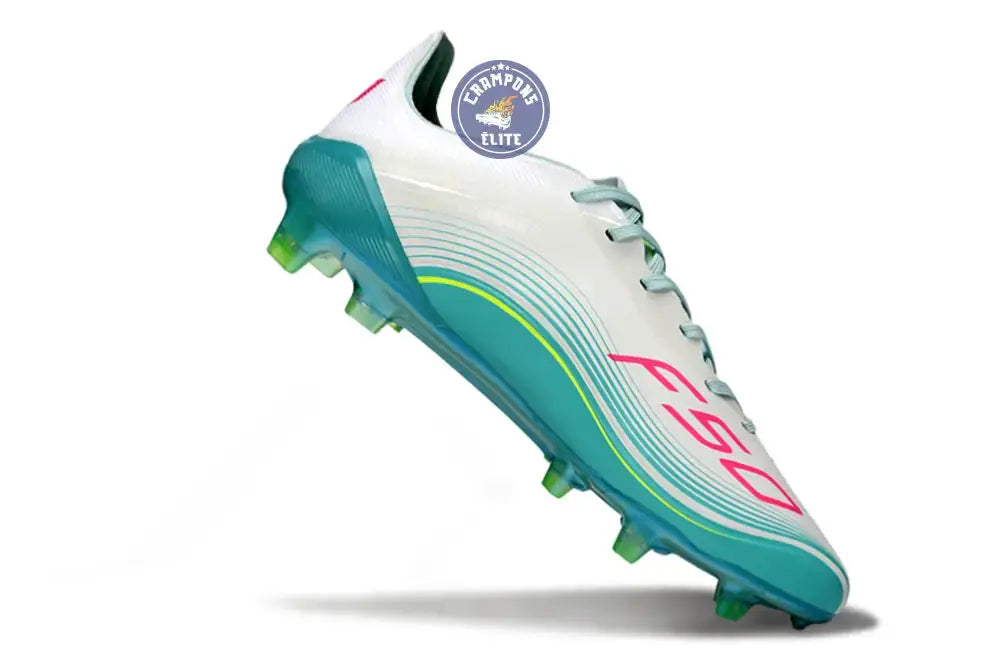 F50 Lacets FG Messi - Turquoise/Blanc/Rose