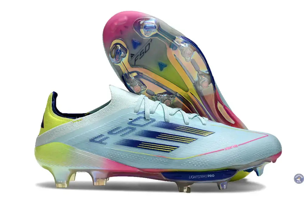 F50 + Lacets FG Stellar Icon - Almost Blue/Bleu/Jaune
