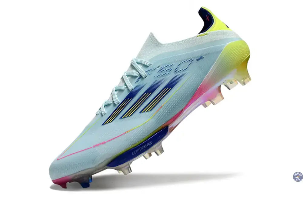 F50 + Lacets FG Stellar Icon - Almost Blue/Bleu/Jaune