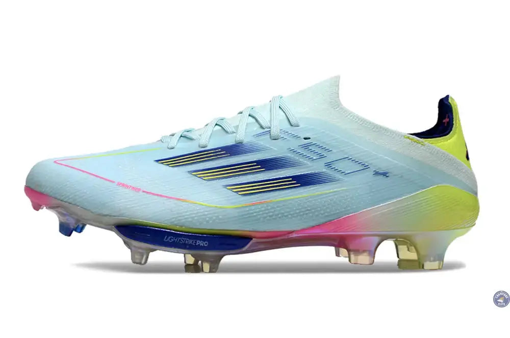 F50 + Lacets FG Stellar Icon - Almost Blue/Bleu/Jaune