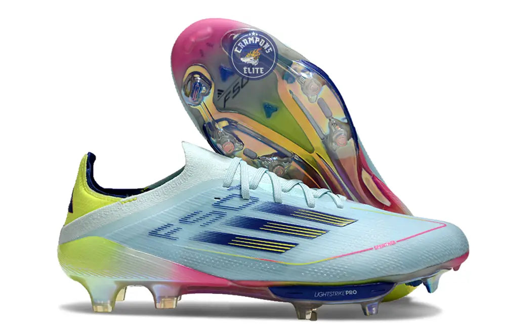 F50 + Lacets FG Stellar Icon - Almost Blue/Bleu/Jaune