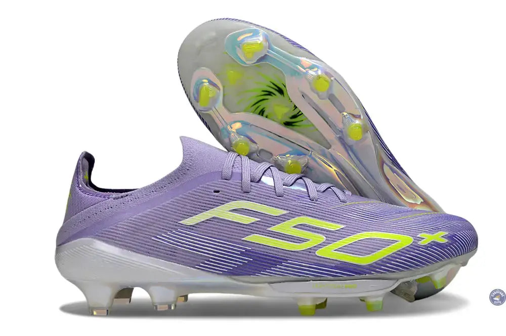 F50 + Lacets FG - Violet/Jaune Fluo/Gris