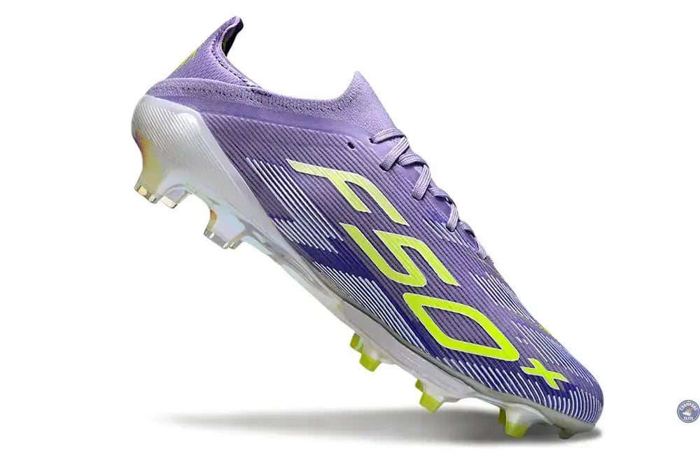 F50 + Lacets FG - Violet/Jaune Fluo/Gris