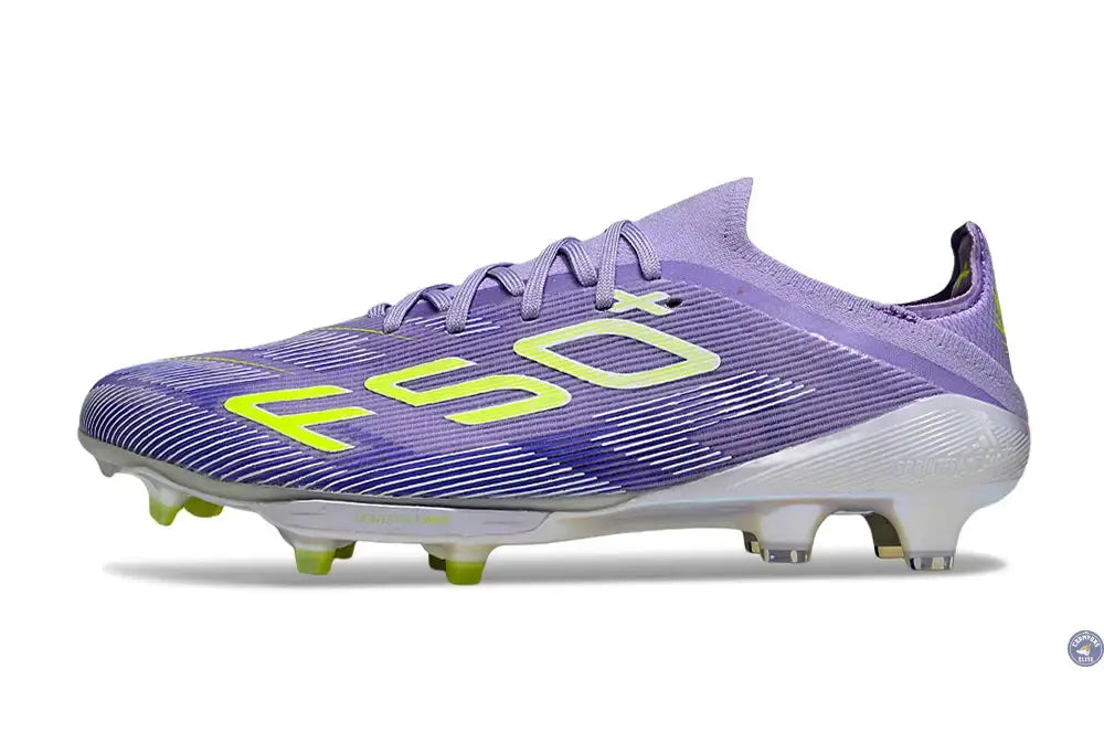F50 + Lacets FG - Violet/Jaune Fluo/Gris