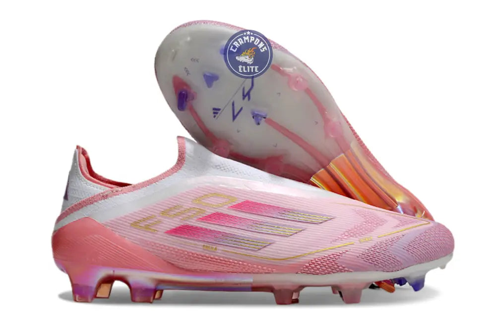 Image of F50 Lamine Yamal Laceless FG Rose/Blanc