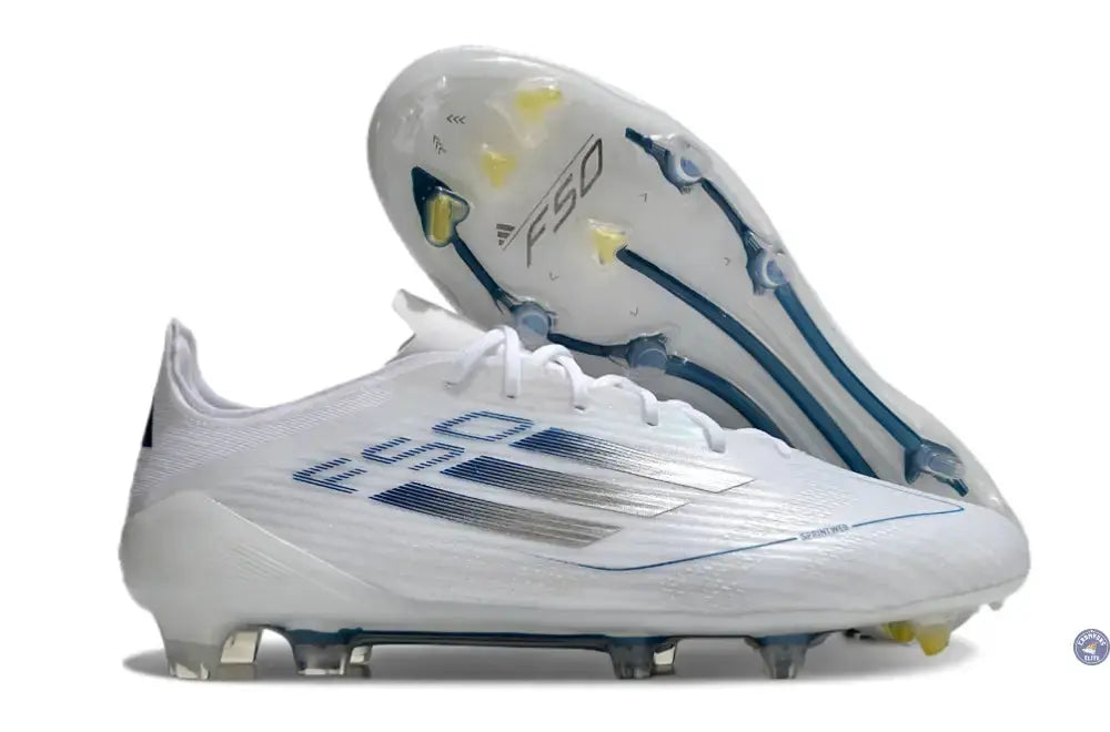Image of F50 Languette FG - Blanc/Argenté/Bleu