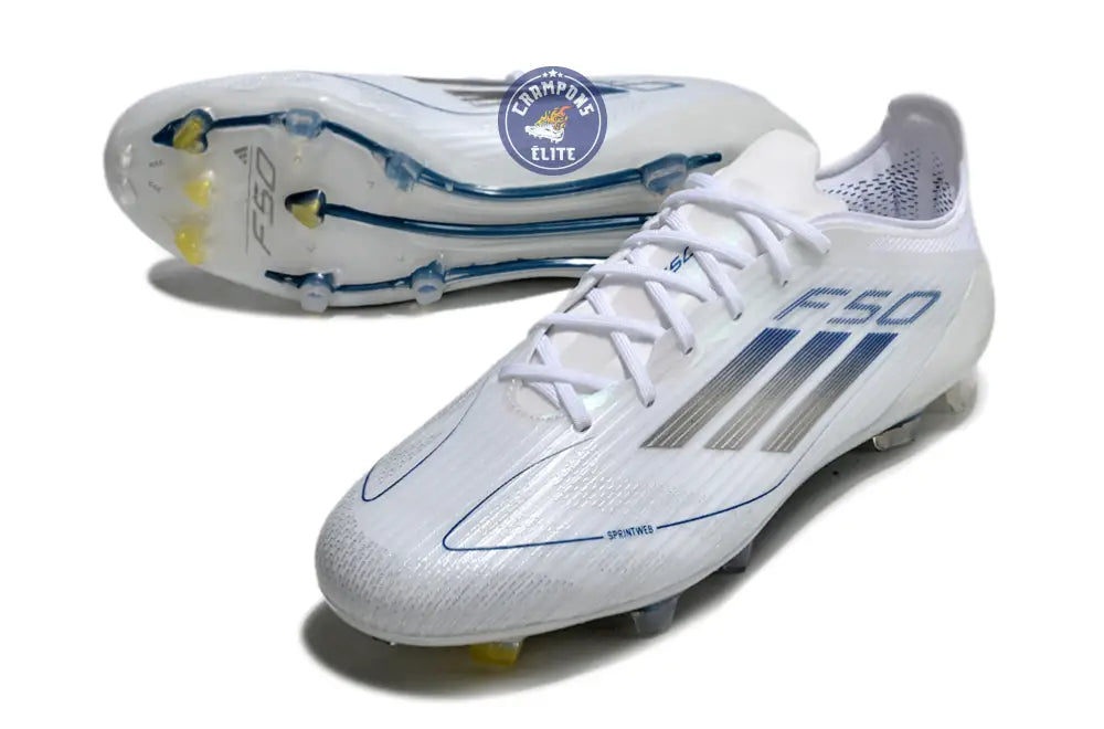 Image of F50 Languette FG - Blanc/Argenté/Bleu