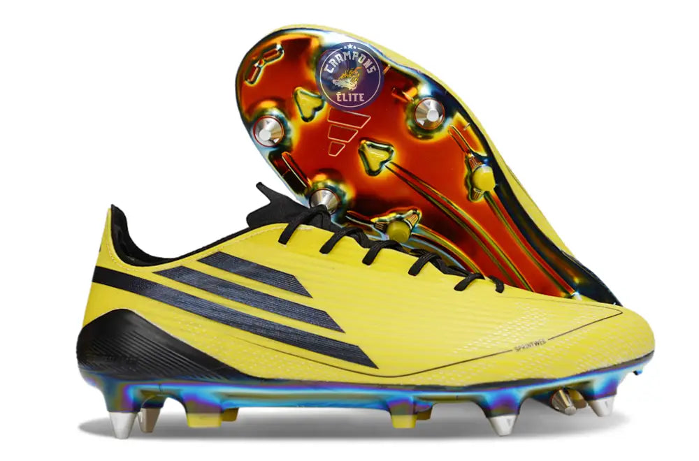 F50 Languette SG Adizero 2010 FG Remake - Jaune/Noir ÉDITION LIMITÉE