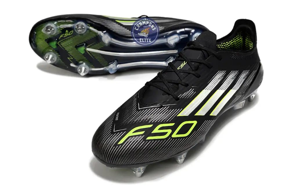 F50 Languette SG - Noir/Jaune Fluo/Argenté