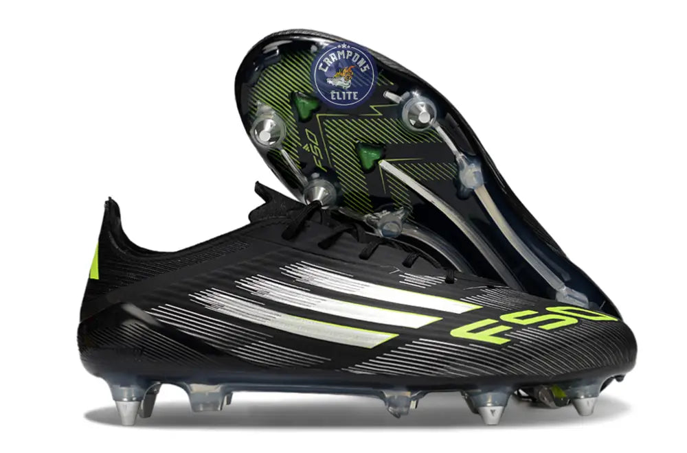 F50 Languette SG - Noir/Jaune Fluo/Argenté