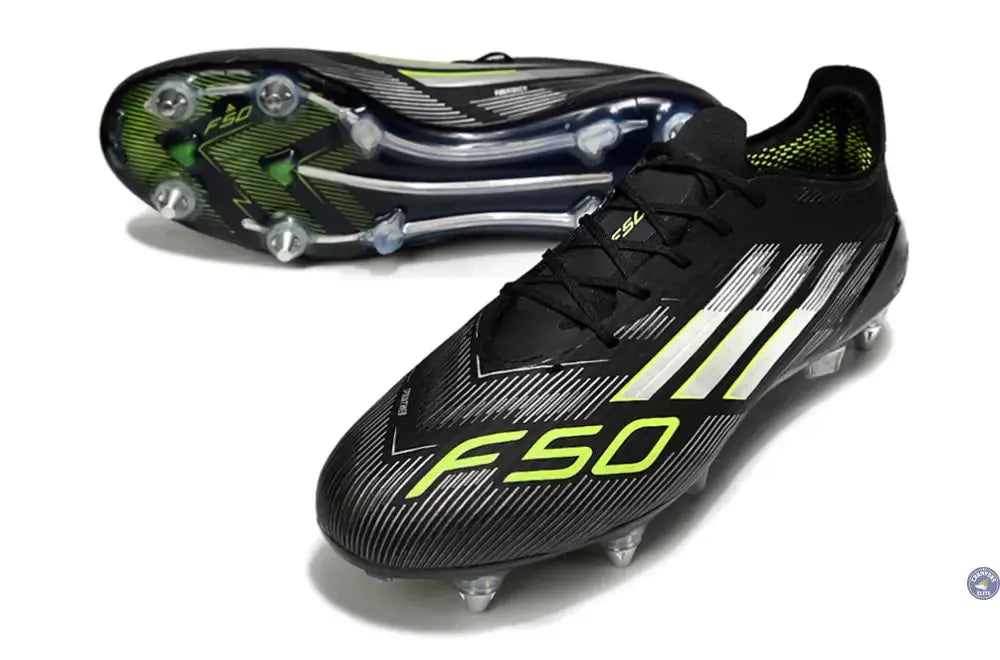 Image of F50 Languette SG - Noir/Jaune Fluo/Argenté