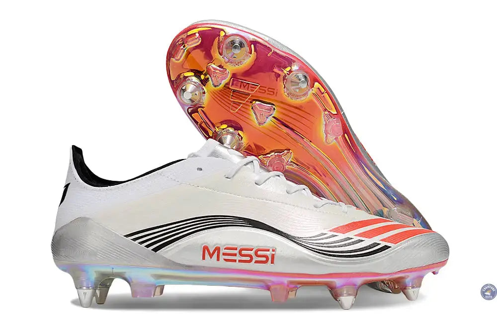 Image of F50 Languette SG Messi Elite FG Prestig10 - Blanc/Lucid Red/Argenté