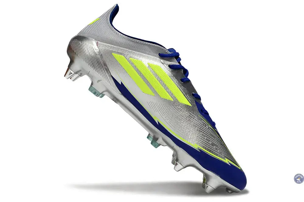 Image of F50 Languette SG Messi Pro FG La Vida Rapida - Argenté/Jaune/Bleu