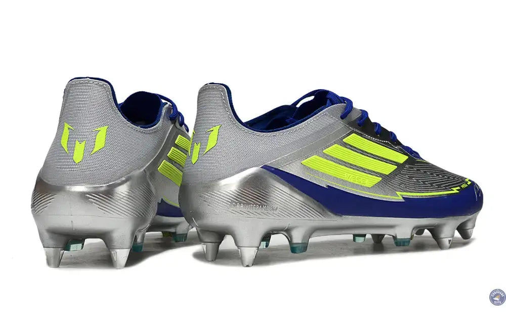 Image of F50 Languette SG Messi Pro FG La Vida Rapida - Argenté/Jaune/Bleu