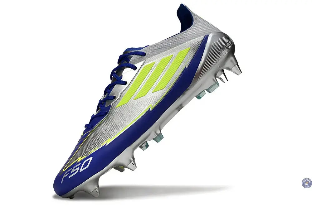 Image of F50 Languette SG Messi Pro FG La Vida Rapida - Argenté/Jaune/Bleu