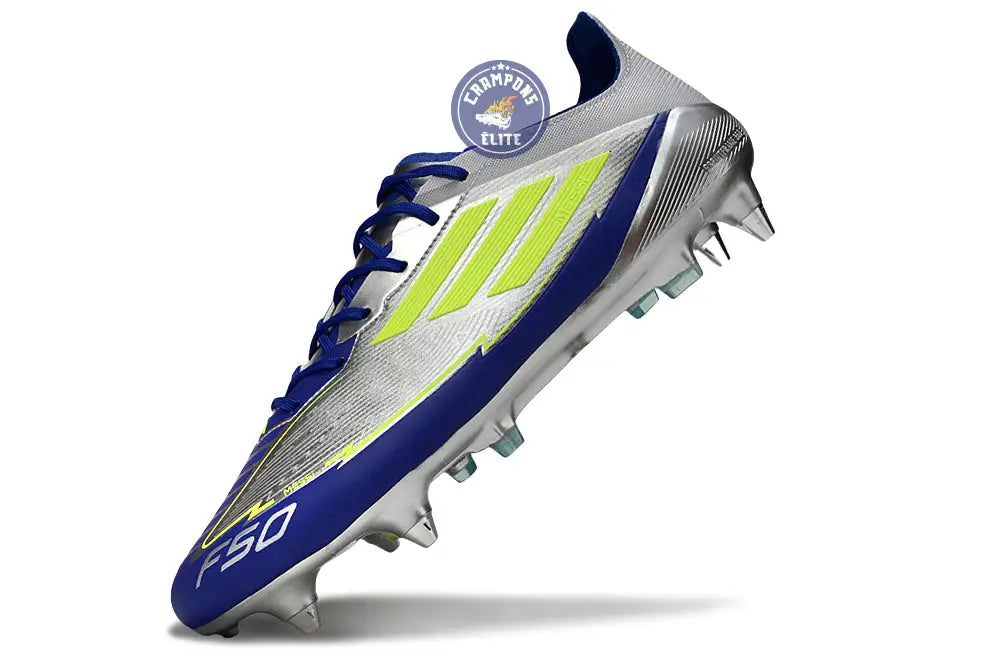 Image of F50 Languette SG Messi Pro FG La Vida Rapida - Argenté/Jaune/Bleu