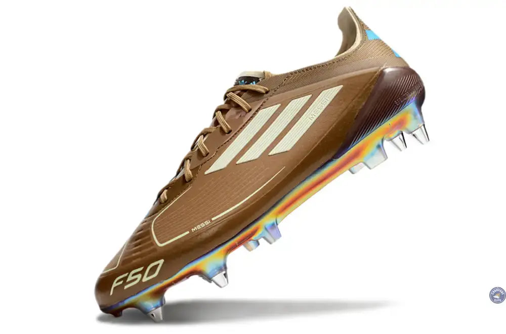 Image of F50 Languette SG Messi X Bad Bunny Elite FG - Cardboard/Blanc/Turquoise ÉDITION LIMITÉE
