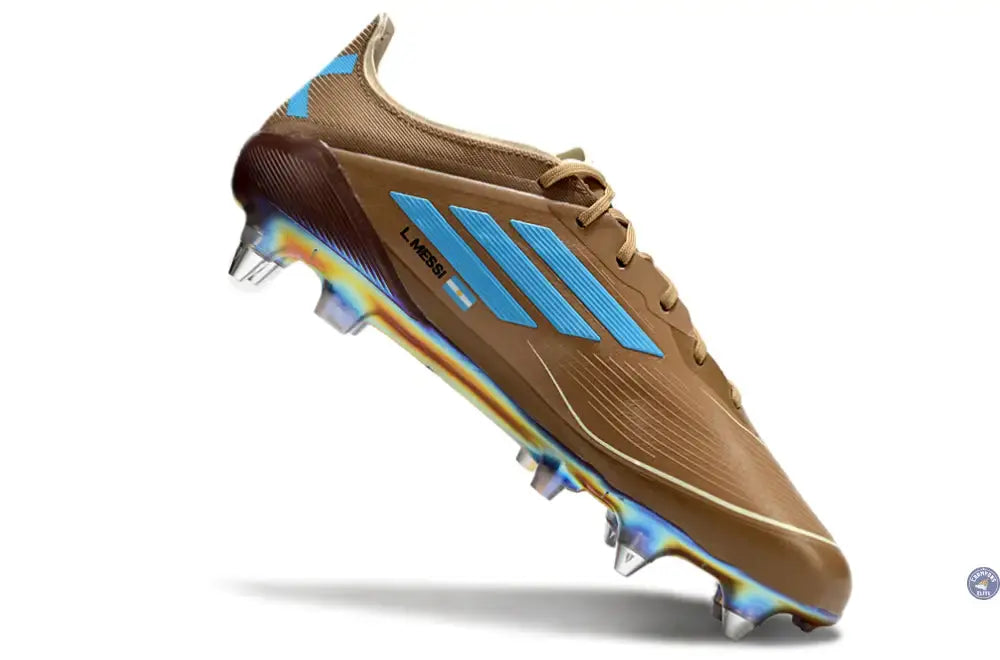 Image of F50 Languette SG Messi X Bad Bunny Elite FG - Cardboard/Blanc/Turquoise ÉDITION LIMITÉE