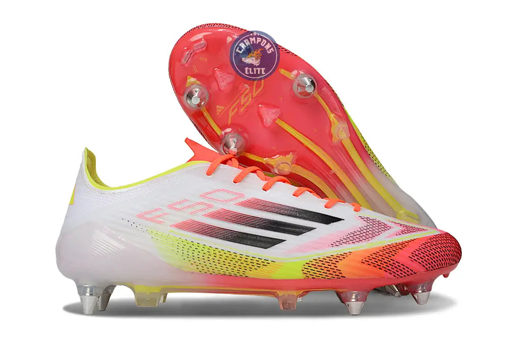 F50 Languette SG Pure Victory - Blanc/Noir/Jaune