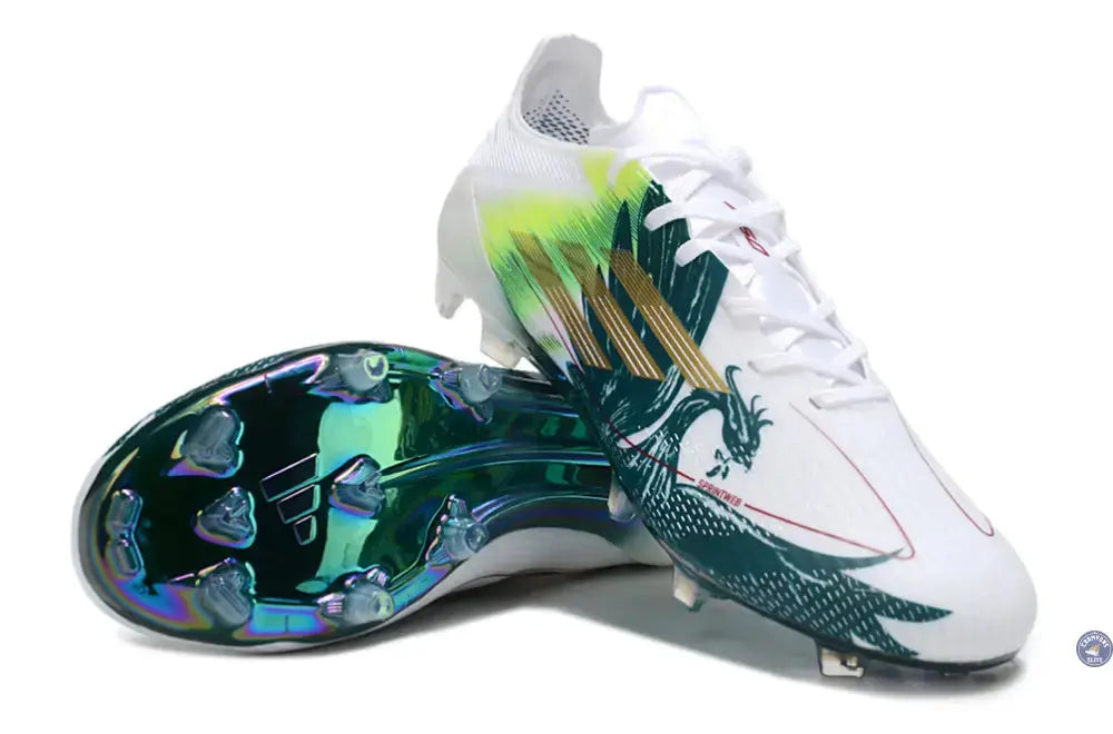 Image of F50 Languette Mohamed Salah FG - Blanc/Vert/Doré