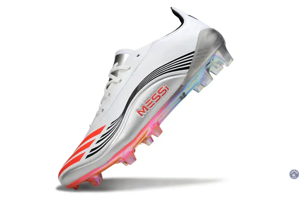 F50 MESSI ELITE FG PRESTIG10 - BLANC/LUCID RED/ARGENTÉ