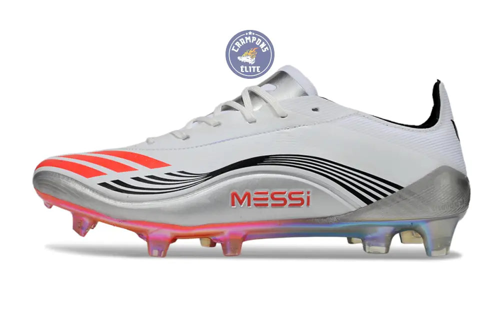 Image of F50 MESSI ELITE FG PRESTIG10 - BLANC/LUCID RED/ARGENTÉ
