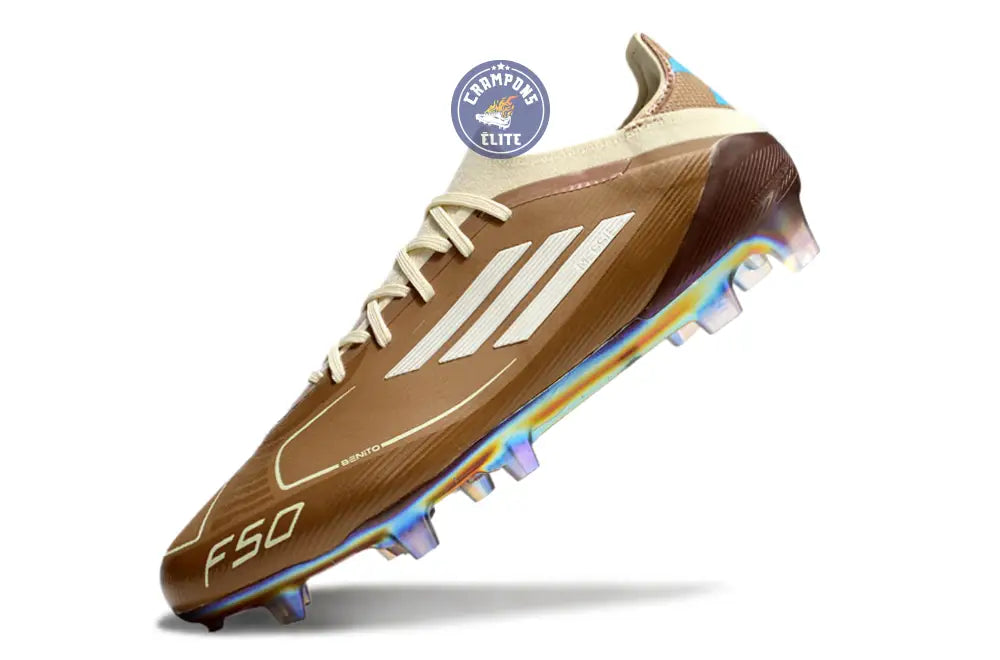 Image of F50 Messi X Bad Bunny Elite Lacets FG - Cardboard/Blanc/Turquoise ÉDITION LIMITÉE