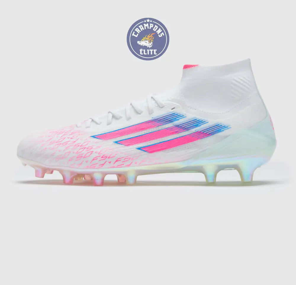 F50 SPARKFUSION ELITE MID CUT ELITE FG/AG TRINITY - BLANC/ROSE ÉDITION LIMITÉE