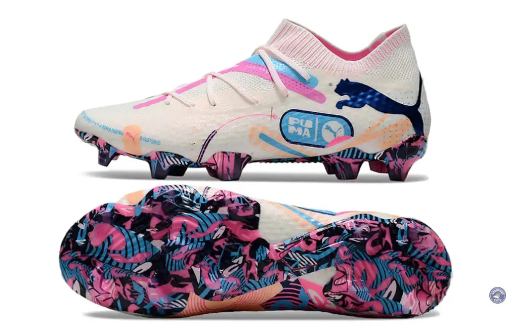 Image of Future 7 Match FG/AG Volume Up - Blanc/Bleu/Poison Pink/Fizzy Melon/Bleu
