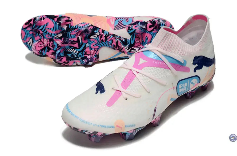 Image of Future 7 Match FG/AG Volume Up - Blanc/Bleu/Poison Pink/Fizzy Melon/Bleu