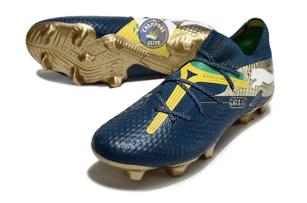 Future 7 Ultimate FG/AG NJR BNA - Sailing Blue/Marine Blue/Jaune/Grassy Green/Doré ÉDITION LIMITÉE