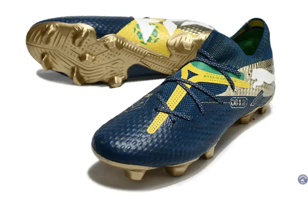 Future 7 Ultimate FG/AG NJR BNA - Sailing Blue/Marine Blue/Jaune/Grassy Green/Doré ÉDITION LIMITÉE