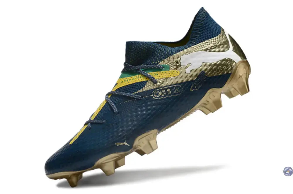 Future 7 Ultimate FG/AG NJR BNA - Sailing Blue/Marine Blue/Jaune/Grassy Green/Doré ÉDITION LIMITÉE