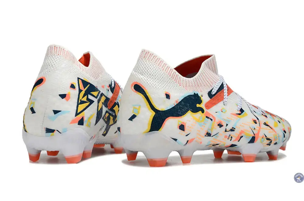 Future 7 Ultimate FG/AG NJR Creativity - Blanc/Ocean Tropic/Turquoise Surf/Hot Heat/Sun Stream ÉDITION LIMITÉE