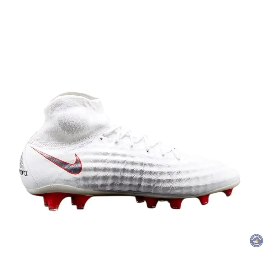 Image of MAGISTA OBRA 2 ELITE DF FG JUST DO IT - BLANC/ROUGE CRAMOISI